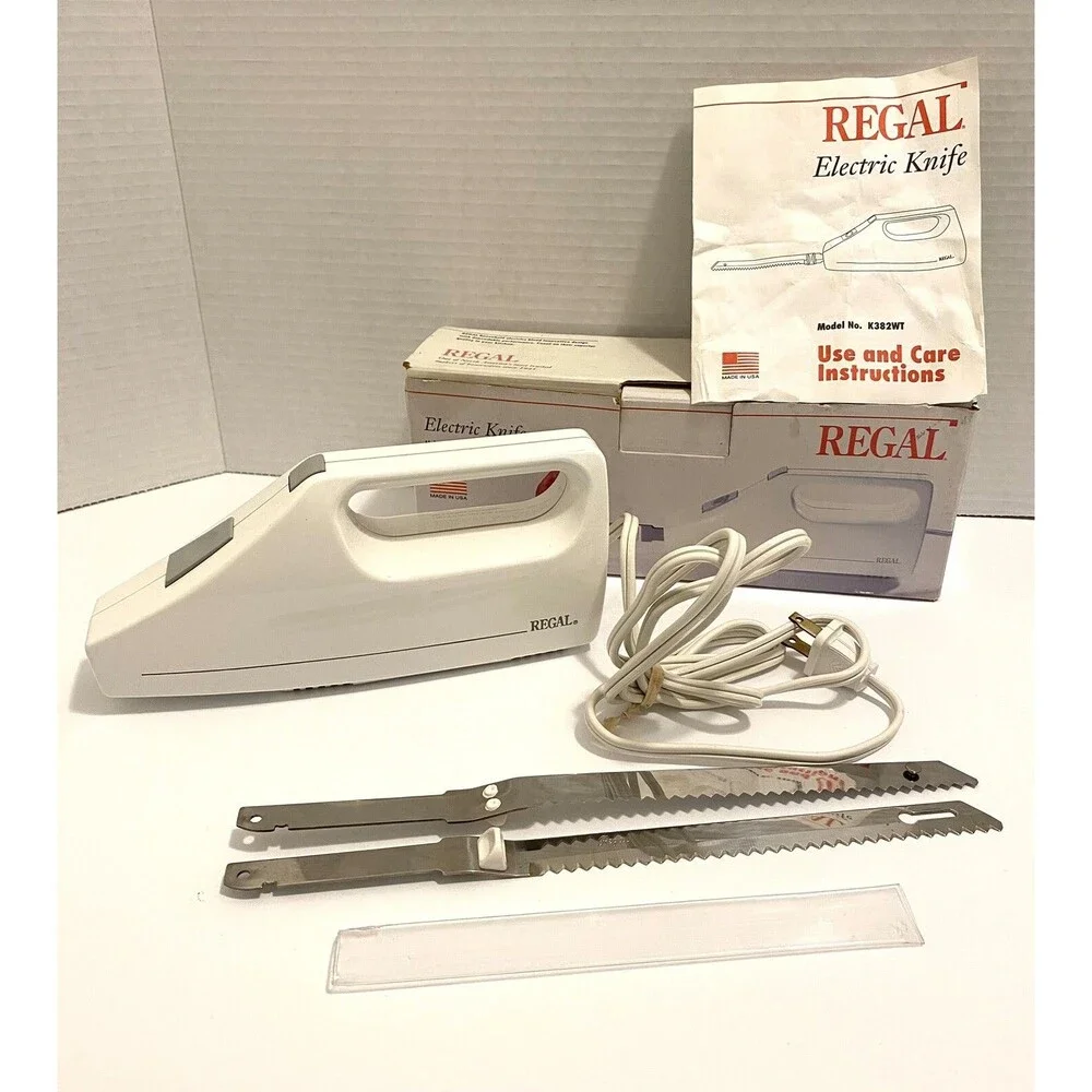 Regal Knife Electric Serrated With Stainless Steel Blades Vintage Tested